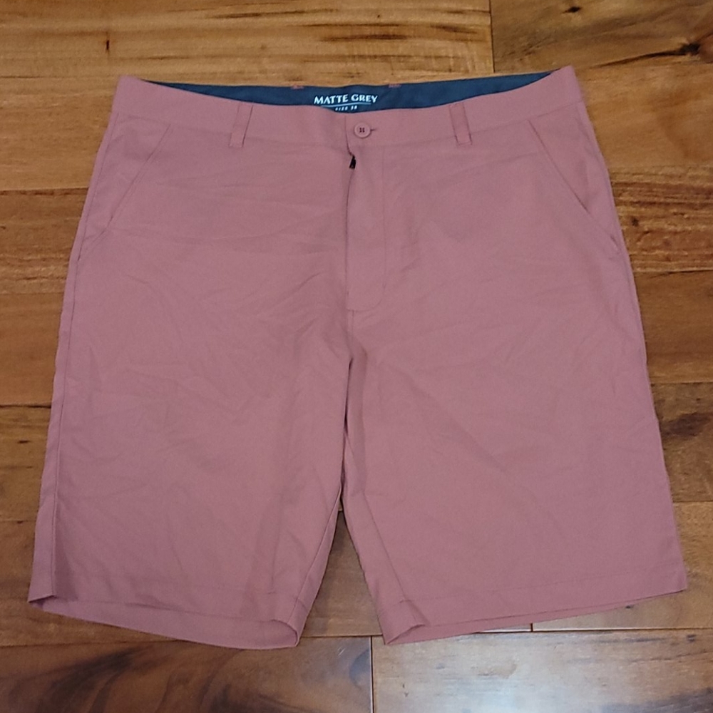 Matte Grey Tech Stretch Shorts